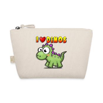 I Love Dino Cartoon Baby Love Dinosaur T-Rex - Organic Pouch - nature - Front