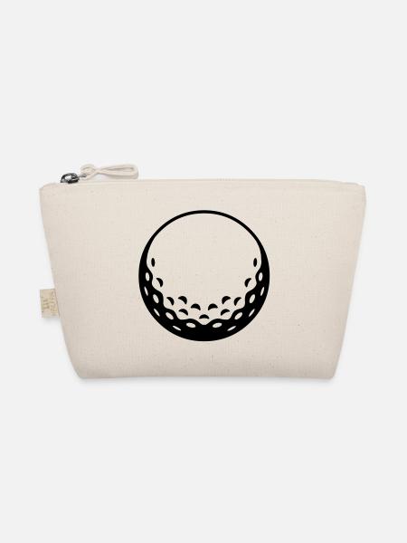 Golfball - einfärbbar - Bio-Täschchen - Natur - Vorne