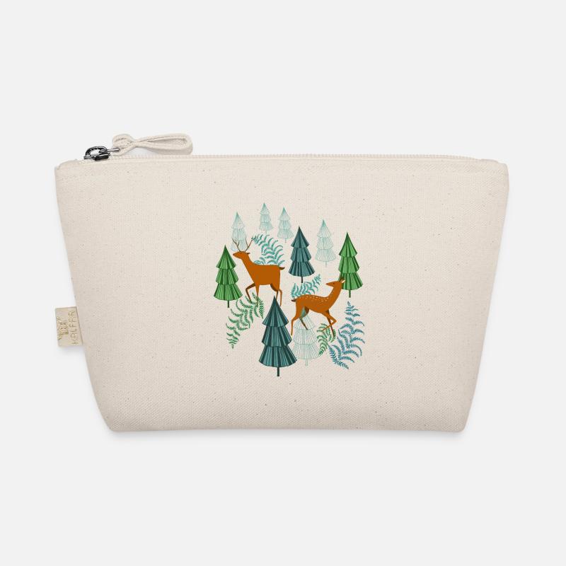 Jagdzeit Waldbewohner Hirsch und Reh Geschenk Bio-Täschchen