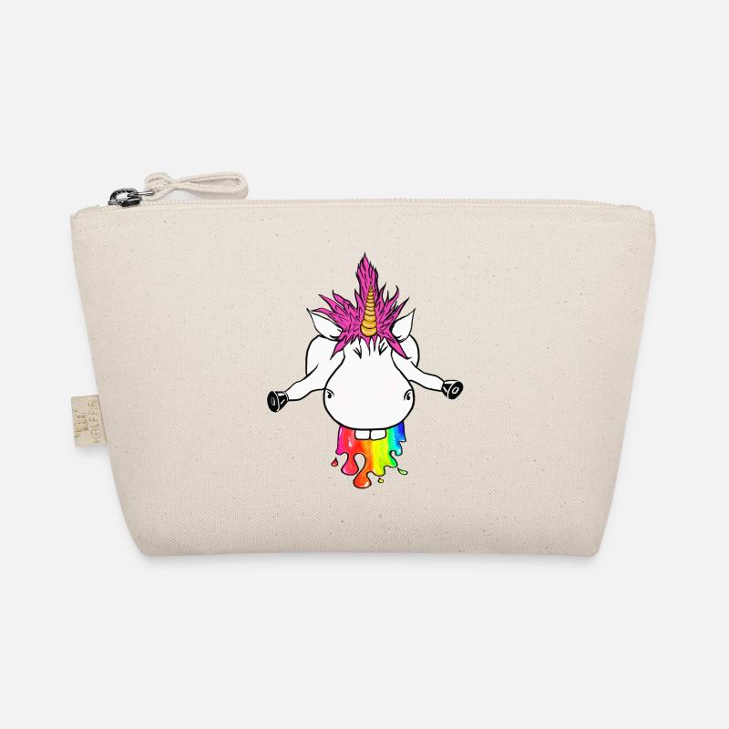 Regenbogen Einhorn Farbklecks Regenbogenkotze Bio-Täschchen