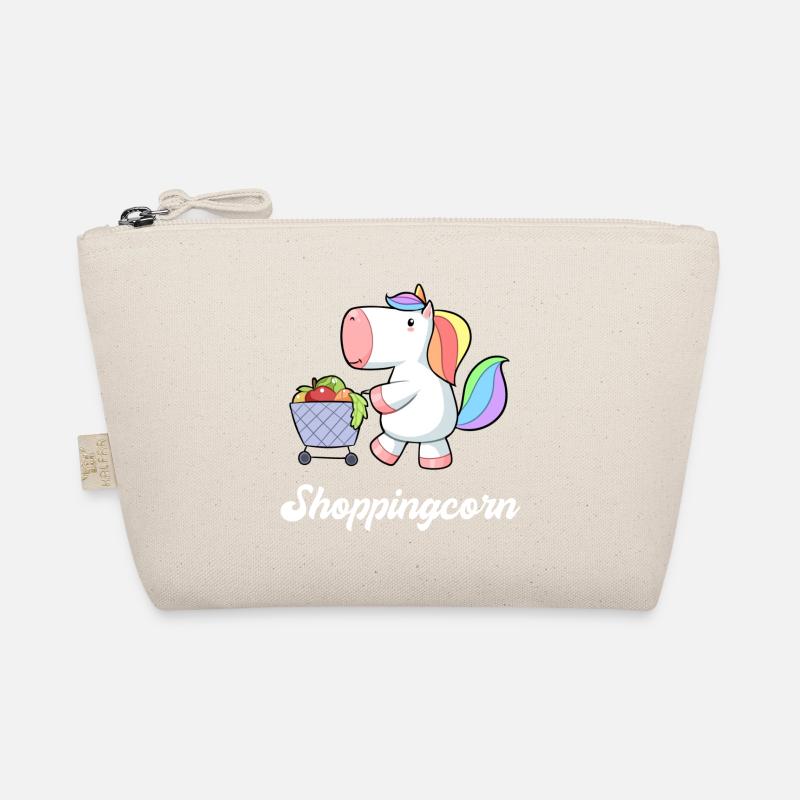 Einhorn Unicorn Einkaufen Einkaufswagen Comic süß Bio-Täschchen