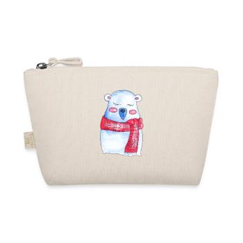 Winter Bär / Snow Bear - X Mas & Weihnachts print - Bio-Täschchen - Natur - Vorne