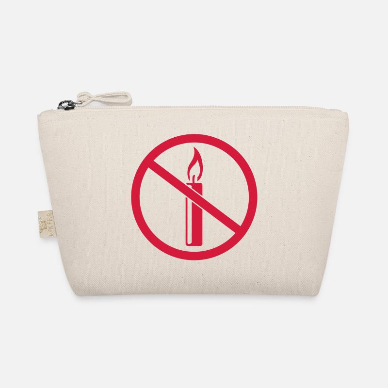 zone forbidden sign no flame fire candle awake Organic Pouch
