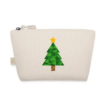 Christmas Tree Polygon Christmas Xmas Tree - Organic Pouch - nature - Front