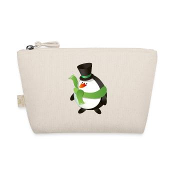 Weihnachtlich Pinguin - Bio-Täschchen - Natur - Vorne