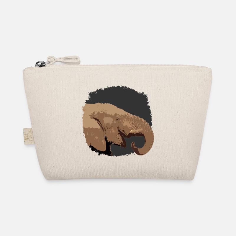 Elephant head with stylized look Organic Pouch