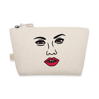 woman sexy nose face head female girl girl - Organic Pouch - nature - Front