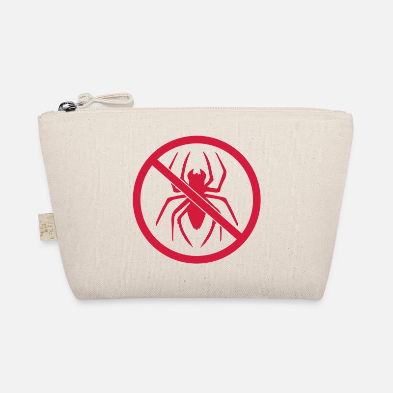 shield forbidden zone no spider logo design disgust Organic Pouch