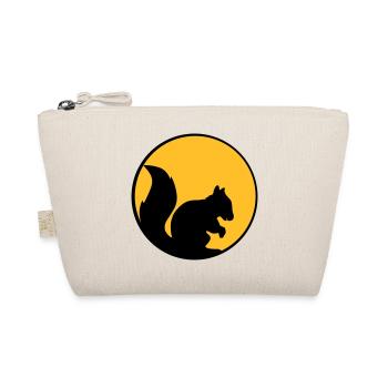 moon night sun circle round logo silhouette black - Organic Pouch - nature - Front