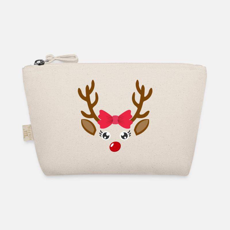 Renne visage fille noël noël Trousse biologique