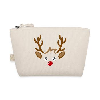 Visage de garçon de renne mignon Noël Noël - Trousse biologique - nature - Devant