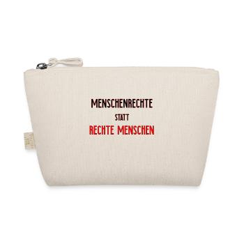 Menschenrechte | Gegen Nazis Antifa Geschenkidee - Bio-Täschchen - Natur - Vorne