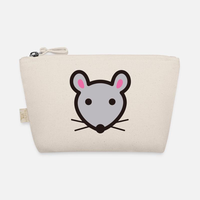 Eine Kawaii-Maus - Bio-Täschchen - Natur