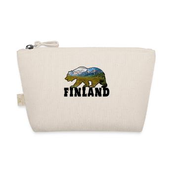 Finnland Bär mit Landschaft Geschenk Skandinavien - Bio-Täschchen - Natur - Vorne