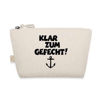 Klar zum Gefecht! Segeln Segler Segelspruch - Bio-Täschchen - Natur - Vorne