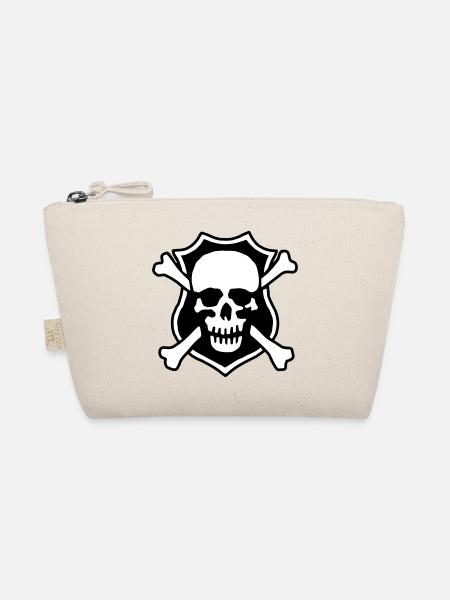 skull_032013_b_2c - Organic Pouch - nature - Front