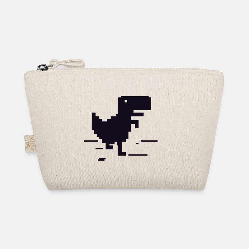 Retro Pixel Dinosaurier Bio-Täschchen