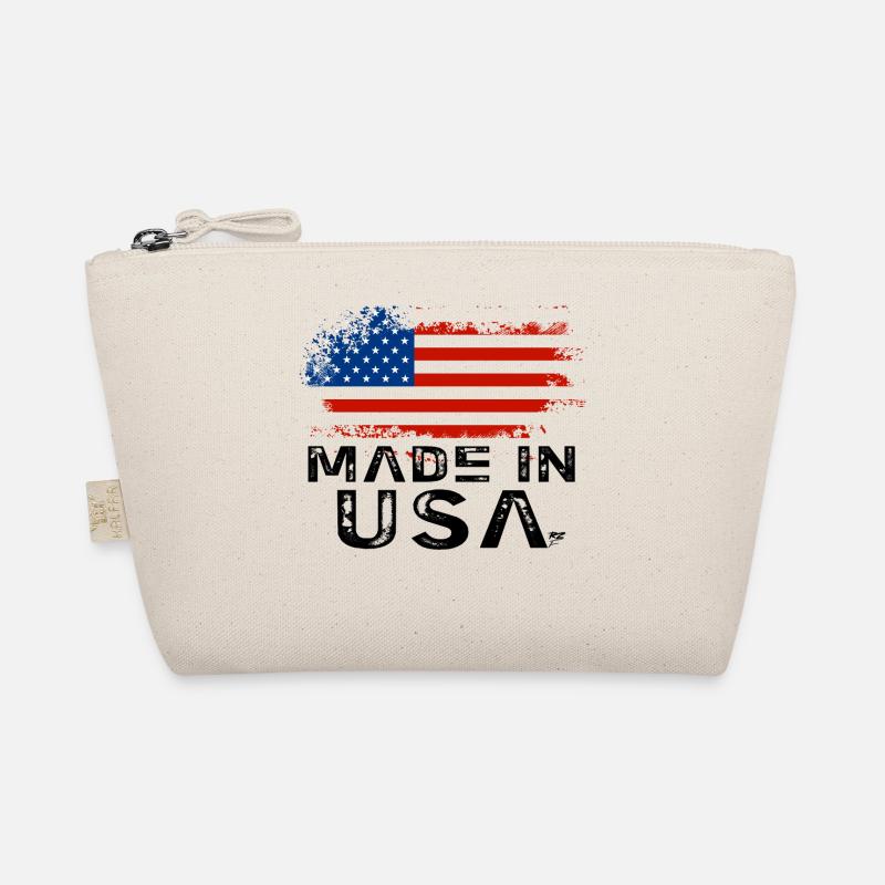 Drapeau Made in USA - Trousse biologique - nature