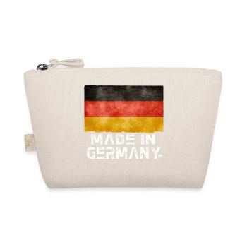 Made in Germany Flag – Distressed Style - Organic Pouch - nature - Front