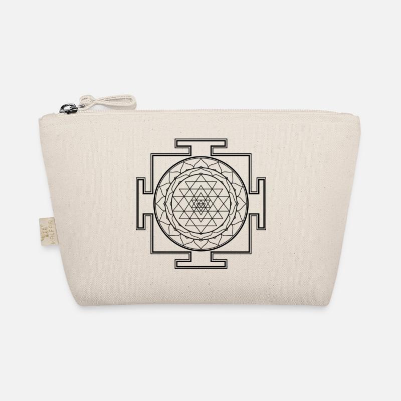 Sri Yantra (schwarz) Organic Pouch
