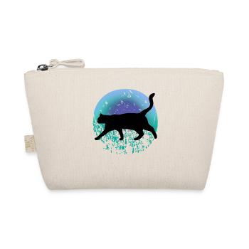 Schwarze Katze - Bio-Täschchen - Natur - Vorne