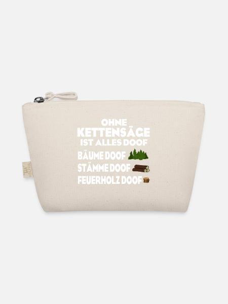 Ohne Kettensäge doof - Bio-Täschchen - Natur - Vorne