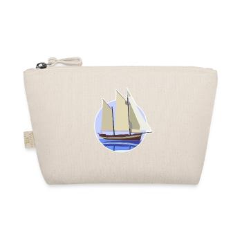 Sailboat Pastel Circle Illustration - Organic Pouch - nature - Front