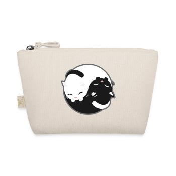 Chat - Yin Yang chats noir et blanc cadeau - Trousse biologique - nature - Devant