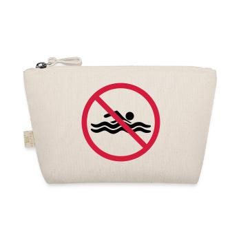 swim forbidden no shield warning zone beware - Organic Pouch - nature - Front