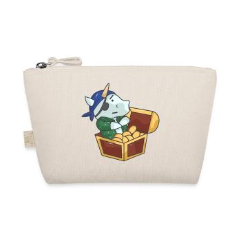 Piratenkatze Pirat Einhorn Einhörner Geschenk - Bio-Täschchen - Natur - Vorne