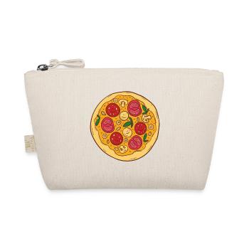 Pizza Tomate Champignons Geschenk - Bio-Täschchen - Natur - Vorne