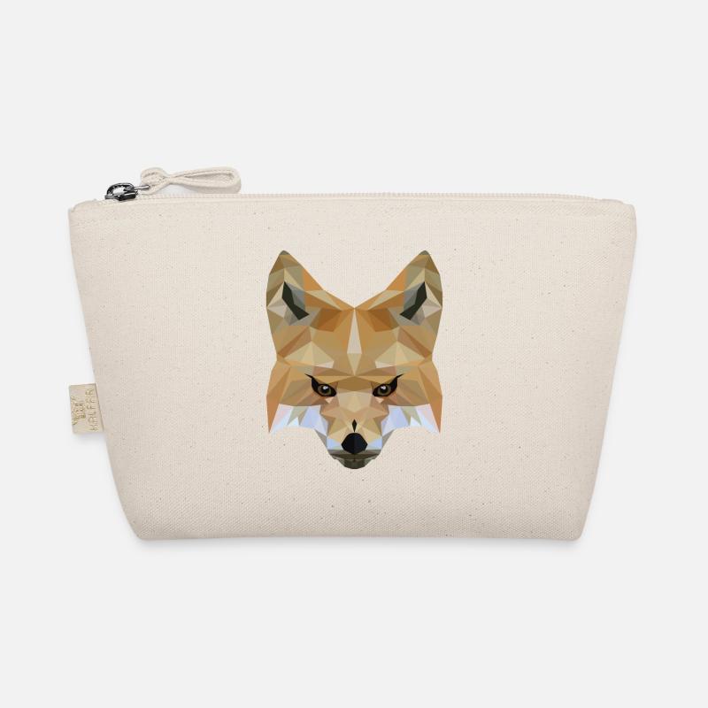 Low Poly Art Fox - Geschenkidee - Bio-Täschchen - Natur