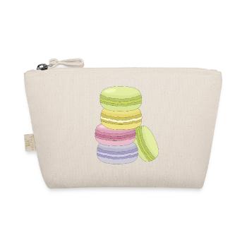 Zuckersüße, bunte Macarons - Bio-Täschchen - Natur - Vorne