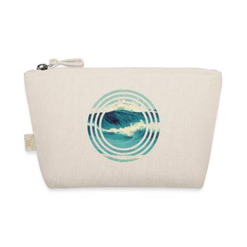 Welle Vintage Aquarell - Bio-Täschchen - Natur - Vorne