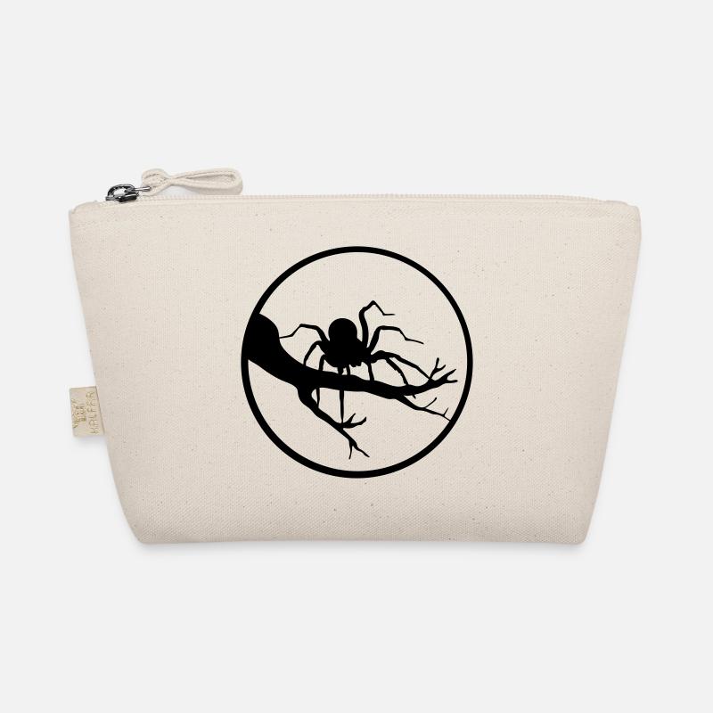 night moon evening round circle branch tree sun spider Organic Pouch