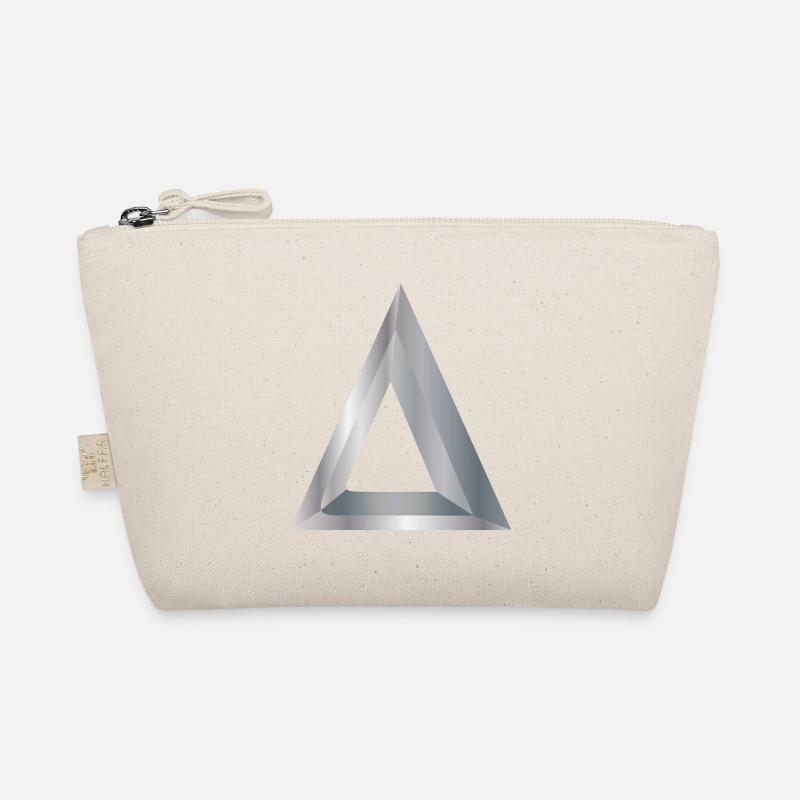 Math Symbols Delta Silver - Gift Idea Organic Pouch