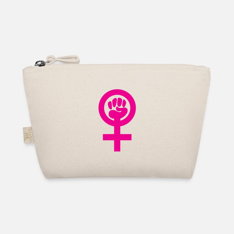 Heftiger Feminismus in Pink - Bio-Täschchen - Natur