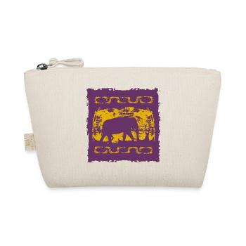 Silhouette d’éléphant aux motifs tribaux - Trousse biologique - nature - Devant