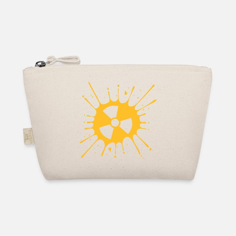 caution atomic symbol radioactive warning note Organic Pouch