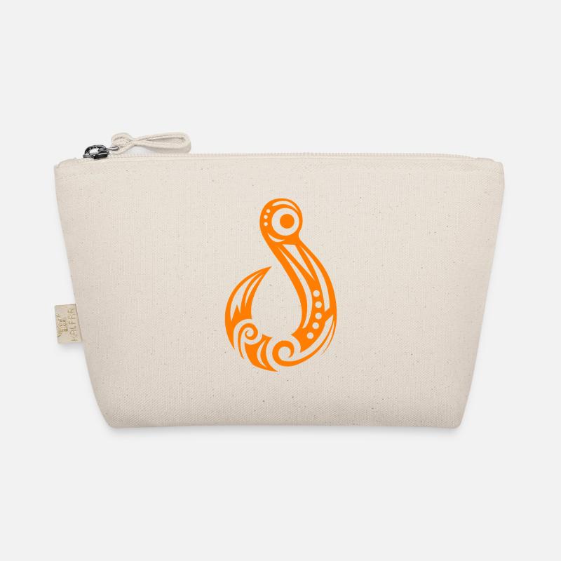 Maori Fishhook Matau Orange - Bio-Täschchen - Natur
