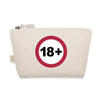 18+ / 18 / 18. / Achtzehn / Geburtstag / 3c - Bio-Täschchen - Natur - Vorne
