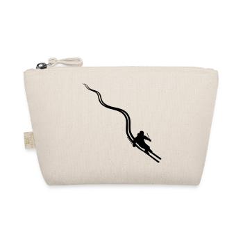 trails line path tracks ski ride down mountain w - Organic Pouch - nature - Front