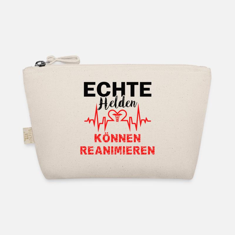 ECHTE Helden können reanimieren Ärzte Sanitäter - Bio-Täschchen - Natur