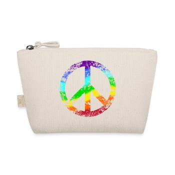 Peace-Zeichen Regenbogen Toleranz Frieden Graffiti - Bio-Täschchen - Natur - Vorne