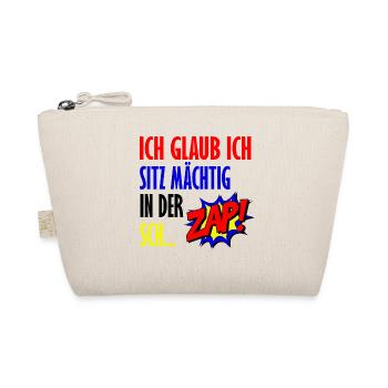 Baby wickeln Windeln wechseln Spruch lustig - Bio-Täschchen - Natur - Vorne