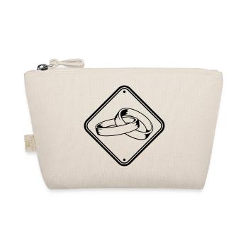 achtung gefahr vorsicht hinweis schild warnung 2 v - Bio-Täschchen - Natur - Vorne