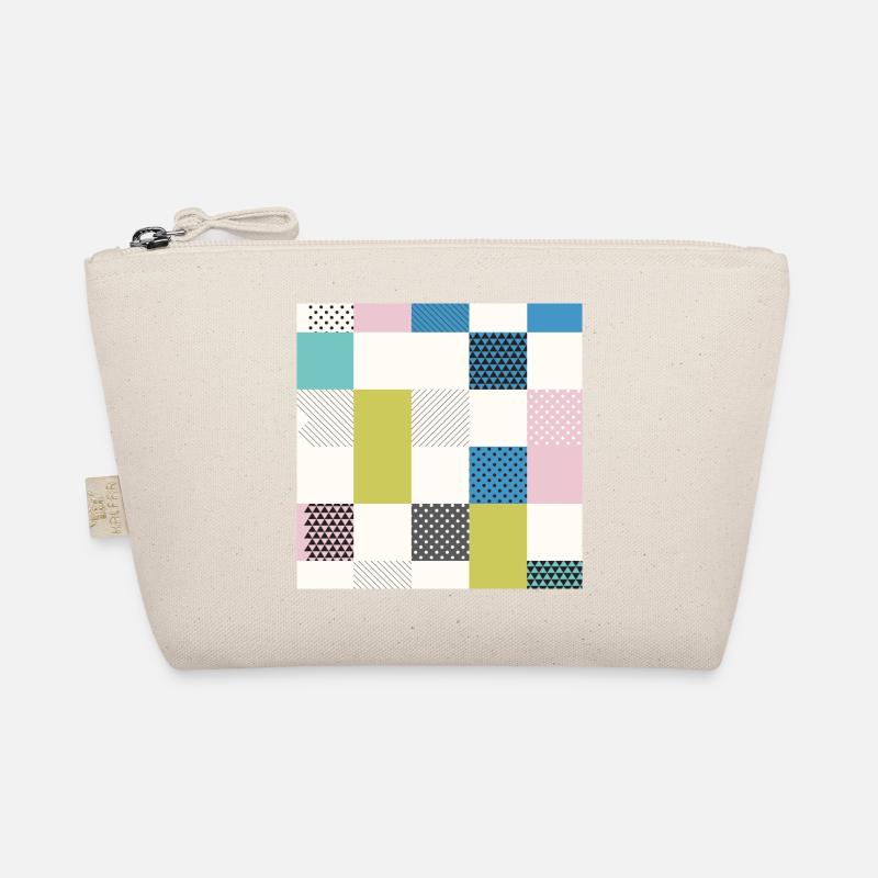 Abstract art squares - Organic Pouch - nature