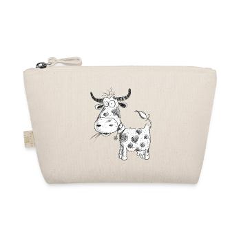 Funny Cow Drawing I Beef Comic I Dairy Cow - Organic Pouch - nature - Front