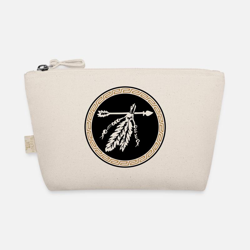 Pfeil mit Federn, Indianisches Schutzsymbol, Bio-Täschchen