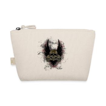 Skull Death Paint Splatter Art - Organic Pouch - nature - Front